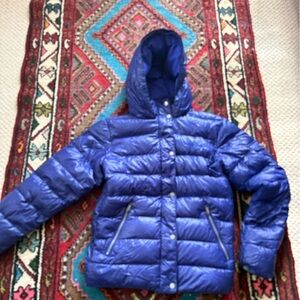Marmot Kids Shiny Blue Puffer Jacket